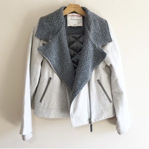 Anthropologie Cartonnier Shearling Moto Ja…